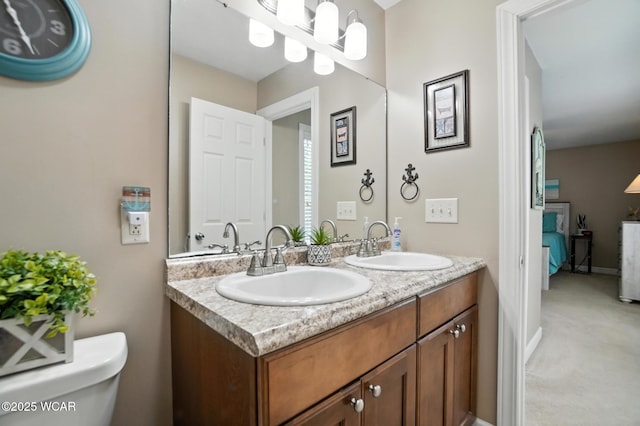 7407 Mingo Way, Russells Point, OH 43348 - full bathroom with double vanity and toilet
