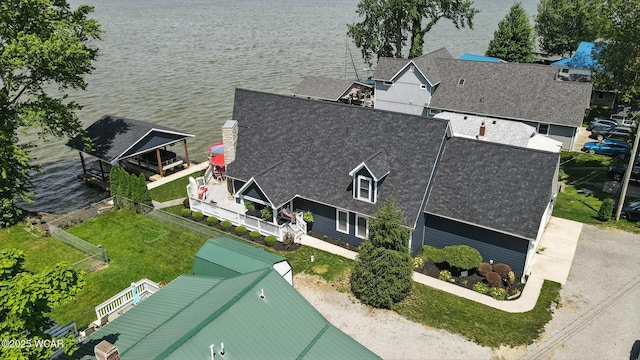 7407 Mingo Way, Russells Point, OH 43348 - aerial view of property and surrounding area featuring a large body of water