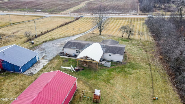 bird's eye view with a rural view