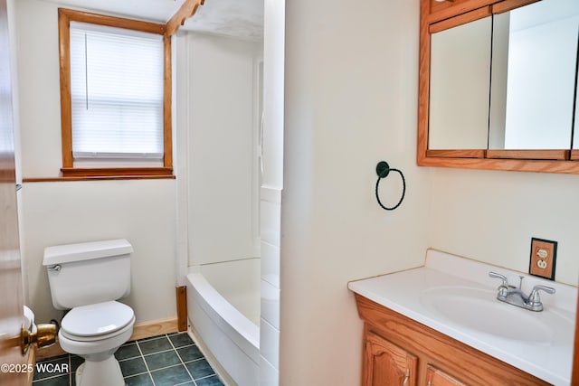 4940 Stewart Rd, Lima, OH 45801 - bathroom featuring vanity, toilet, and tile patterned floors