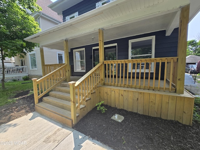 1157 W High St, Lima, OH 45805 - view of wooden porch