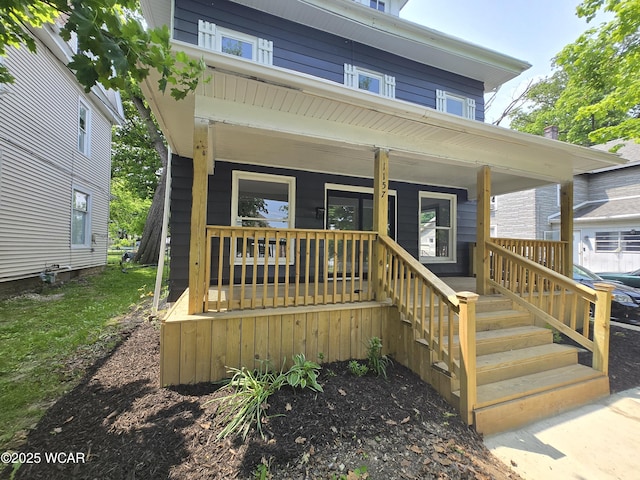 1157 W High St, Lima, OH 45805 - american foursquare style home featuring covered porch
