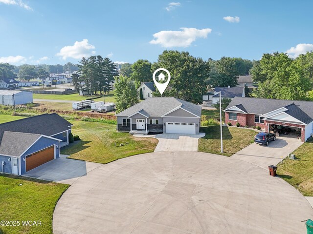 6856 Creekview Ct, Huntsville, OH 43324 - view of yard featuring a deck, a patio area, and a hot tub