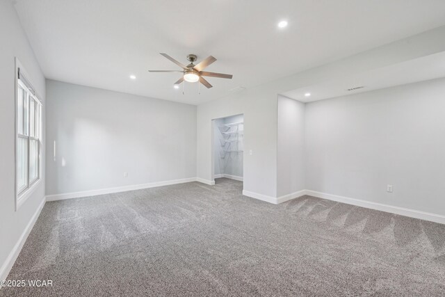 6856 Creekview Ct, Huntsville, OH 43324 - bedroom featuring ceiling fan, baseboards, and carpet floors