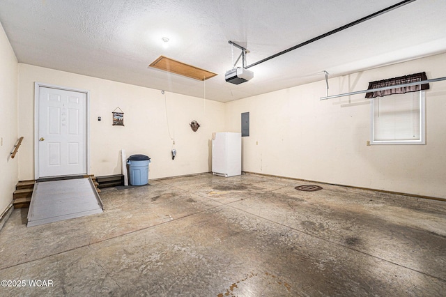 354 Stone Hedge Ln, Kenton, OH 43326 - garage with a garage door opener and electric panel