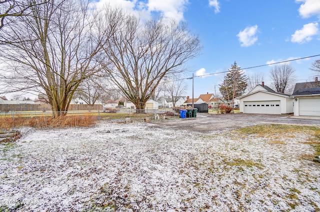 view of snowy yard