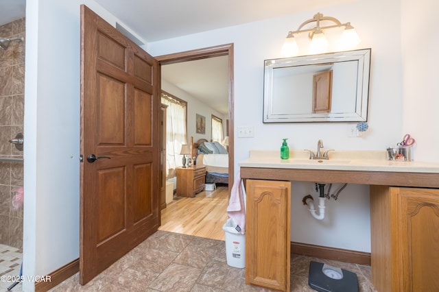 16949 Township Road 39, Belle Center, OH 43310 - full bathroom with a tile shower, a sink, and ensuite bathroom
