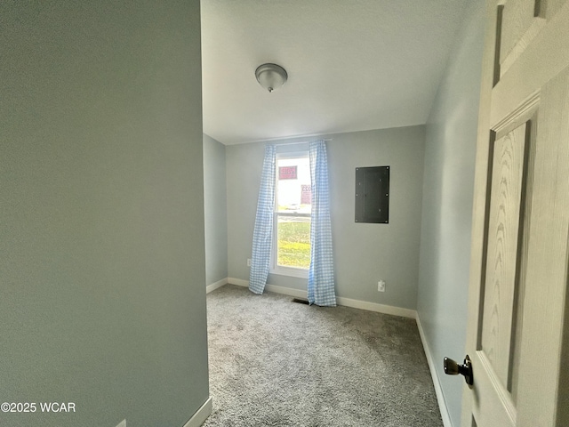 318 E E Vine St, Lima, OH 45804 - unfurnished room with electric panel, carpet flooring, and baseboards