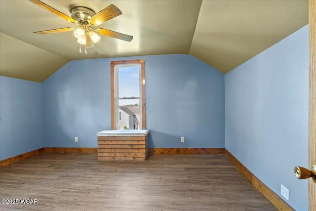 424 N Market St, Kenton, OH 43326 - bonus room with vaulted ceiling, wood finished floors, and baseboards