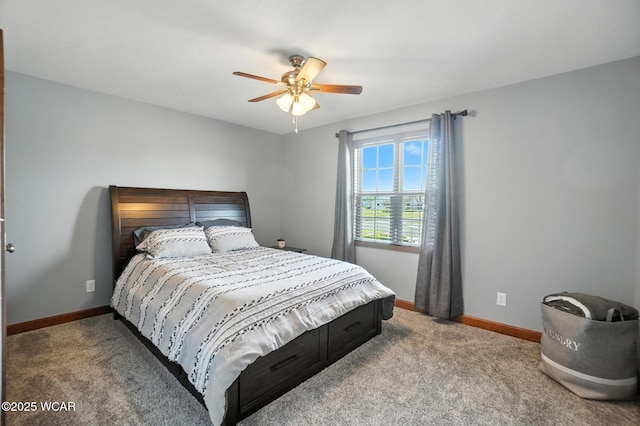 13286 Arrowhead Dr, Findlay, OH 45840 - bedroom with carpet floors and ceiling fan