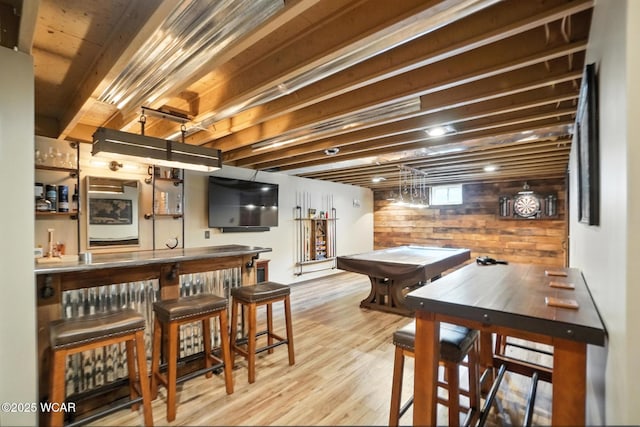 13286 Arrowhead Dr, Findlay, OH 45840 - indoor bar featuring wooden walls and wood finished floors