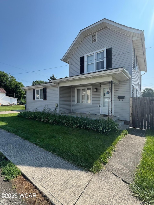 110 Heisel St, Kenton, OH 43326 - view of front facade with a porch