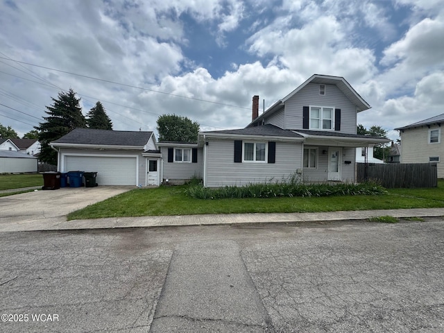 110 Heisel St, Kenton, OH 43326 - view of front facade featuring concrete driveway and an attached garage
