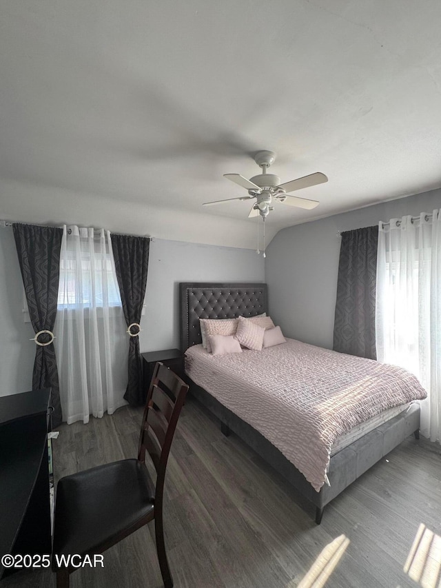 110 Heisel St, Kenton, OH 43326 - bedroom with wood finished floors and ceiling fan