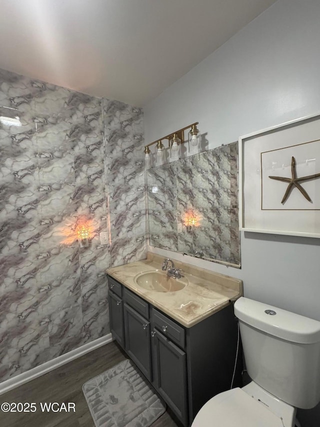 110 Heisel St, Kenton, OH 43326 - bathroom featuring vanity and wood finished floors
