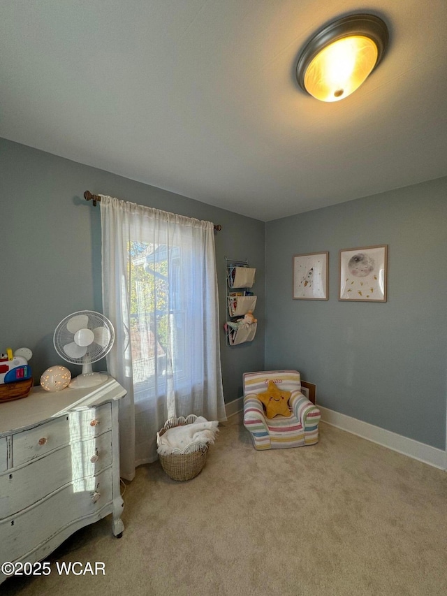 119 E N St, Kenton, OH 43326 - living area with carpet flooring and baseboards