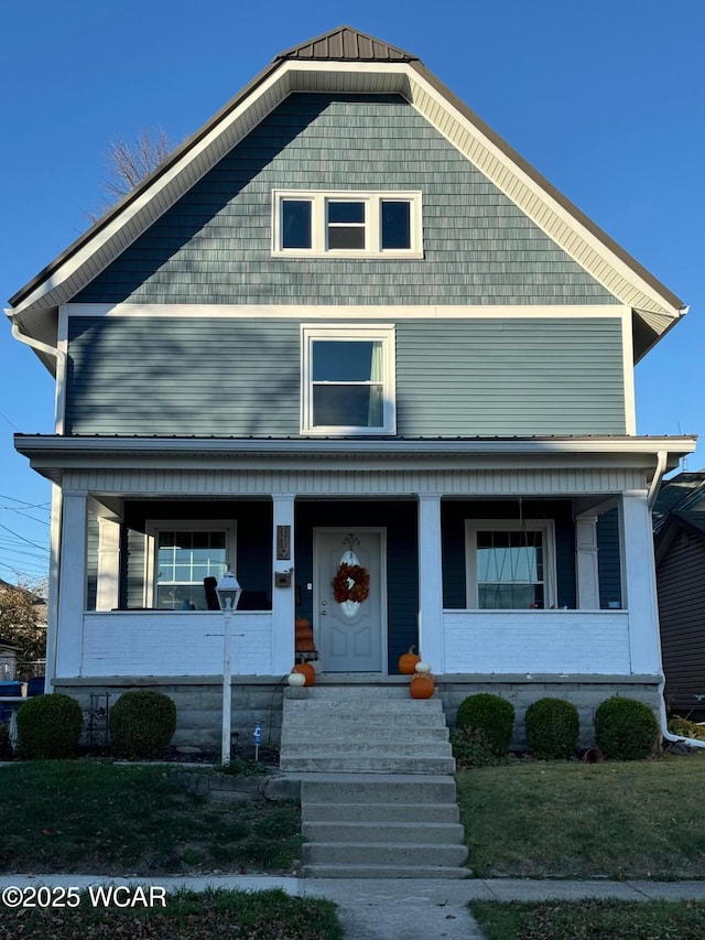 119 E N St, Kenton, OH 43326 - view of front of property featuring covered porch