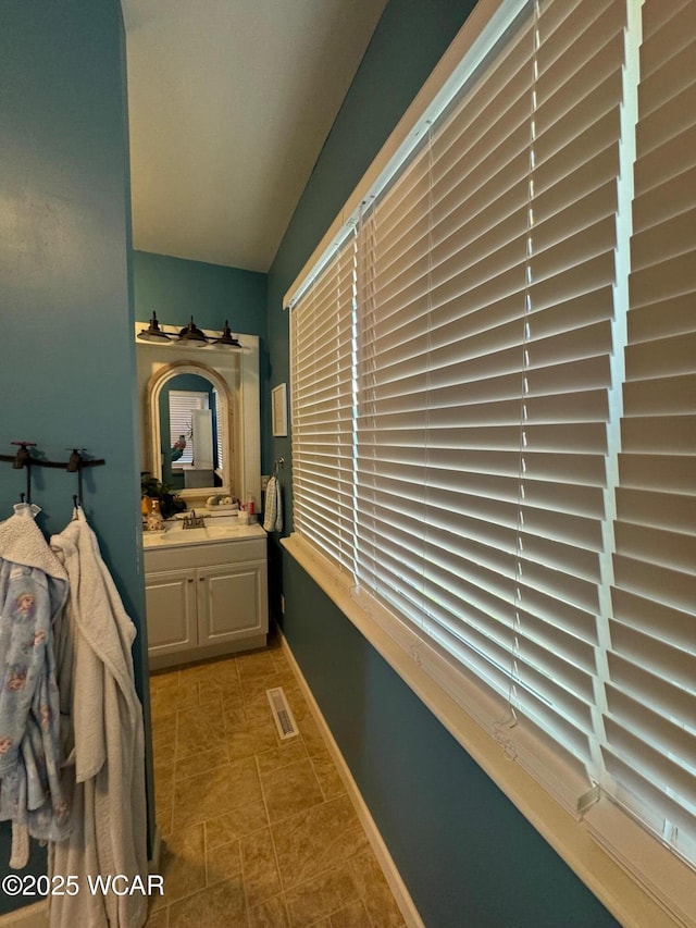 119 E N St, Kenton, OH 43326 - bathroom featuring vanity and baseboards