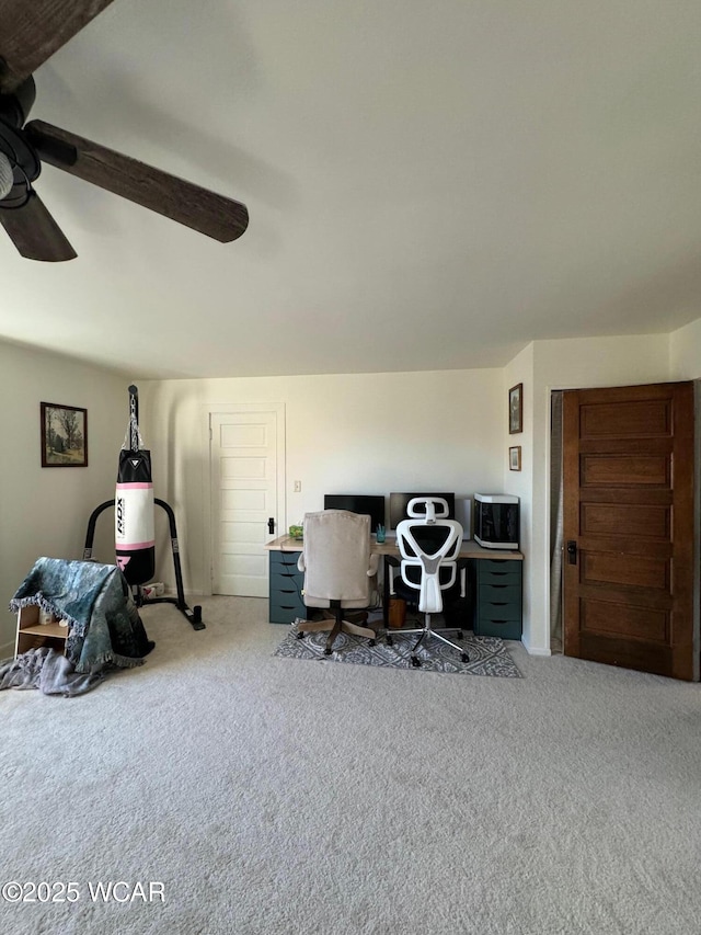 119 E N St, Kenton, OH 43326 - carpeted office featuring ceiling fan