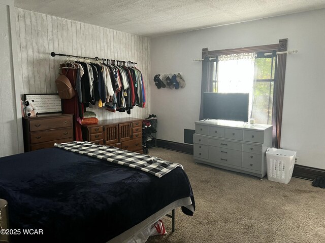 314 N Market St, Kenton, OH 43326 - bedroom with wood walls and carpet floors