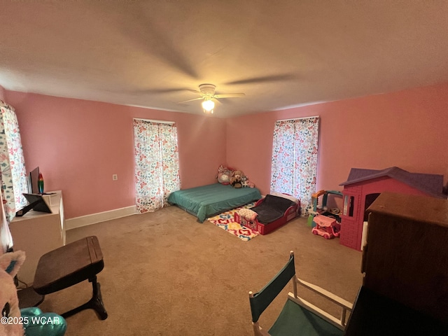 314 N Market St, Kenton, OH 43326 - carpeted bedroom featuring a ceiling fan