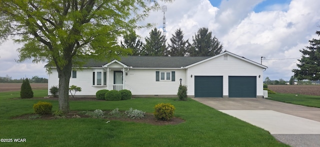 10510 Shenk Rd, Delphos, OH 45833 - single story home featuring a garage, driveway, and a front yard