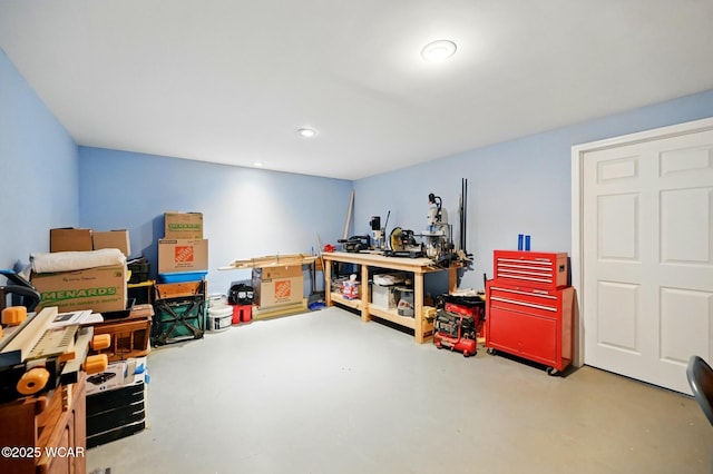 1106 S Grubb Rd, Lima, OH 45806 - game room with finished concrete floors