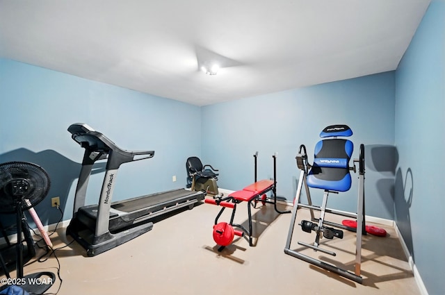 1106 S Grubb Rd, Lima, OH 45806 - exercise area with baseboards