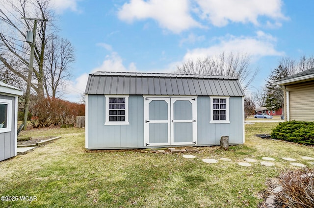 view of shed