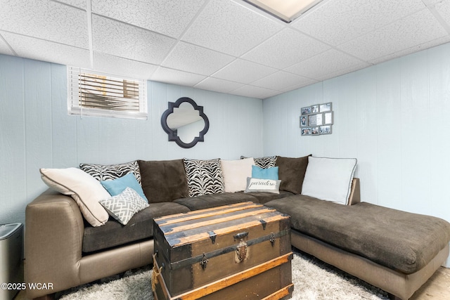 2435 Bible Rd, Lima, OH 45801 - living room featuring a paneled ceiling