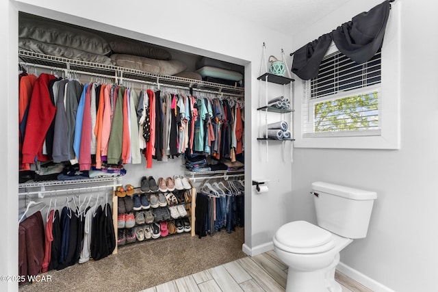 2435 Bible Rd, Lima, OH 45801 - bathroom with a walk in closet and wood finished floors