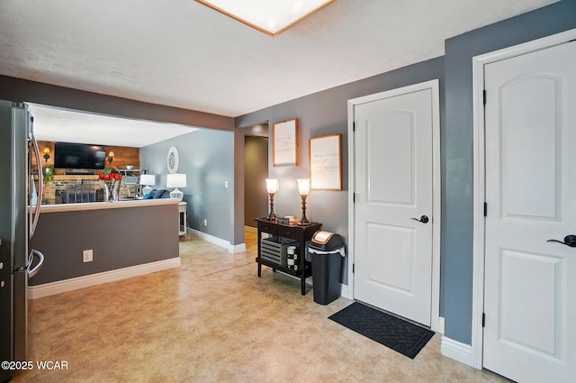 foyer with baseboards