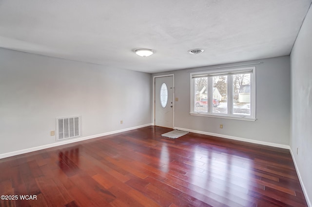 entryway featuring dark wood-type flooring