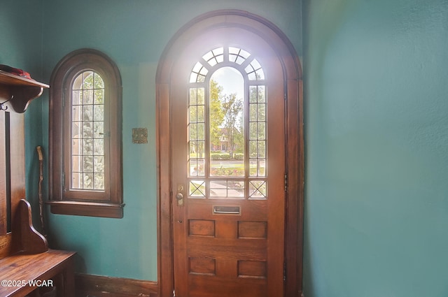 foyer entrance featuring a healthy amount of sunlight