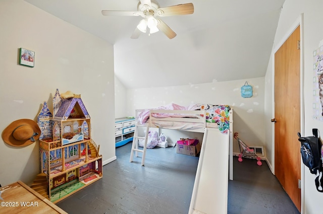 605 Hendricks Ave, Saint Marys, OH 45885 - bedroom featuring lofted ceiling and ceiling fan