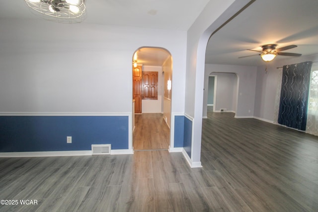 spare room featuring hardwood / wood-style floors