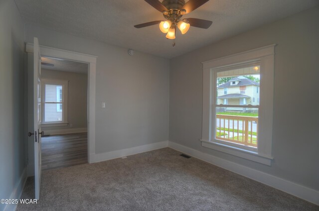 430 Hazel Ave, Lima, OH 45801 - carpeted spare room featuring plenty of natural light, baseboards, and a ceiling fan