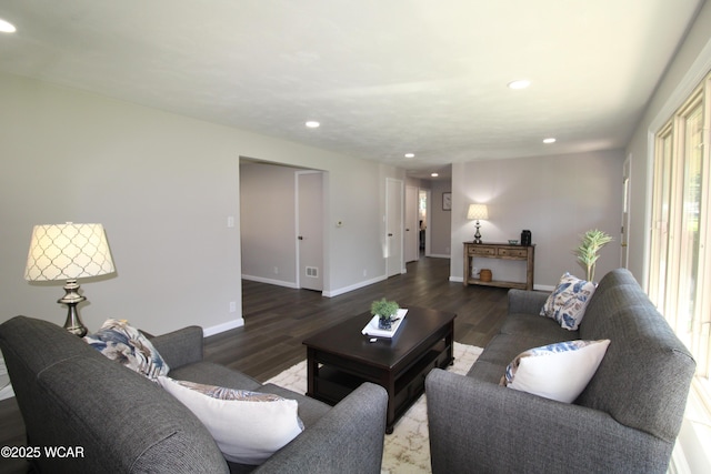4945 New Haven Dr, Lima, OH 45806 - living room featuring wood finished floors and recessed lighting