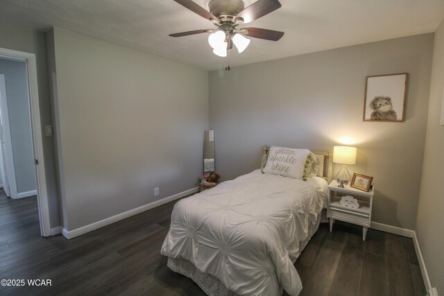 4945 New Haven Dr, Lima, OH 45806 - bedroom with wood finished floors and a ceiling fan