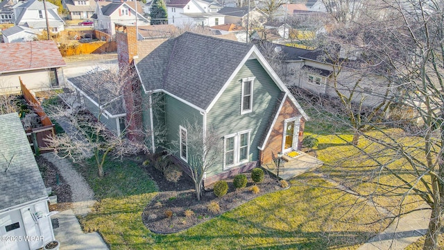 drone / aerial view featuring a residential view