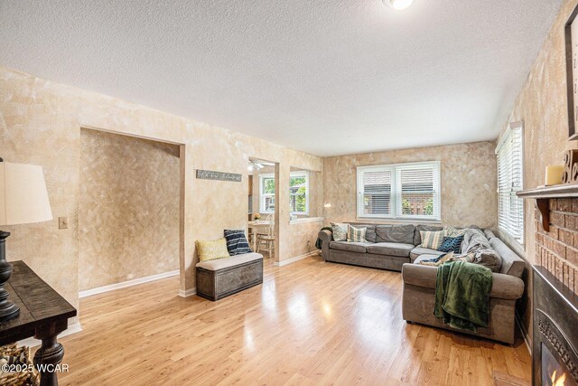 2069 High Ridge Rd, Lima, OH 45805 - living area with wood finished floors and a textured ceiling