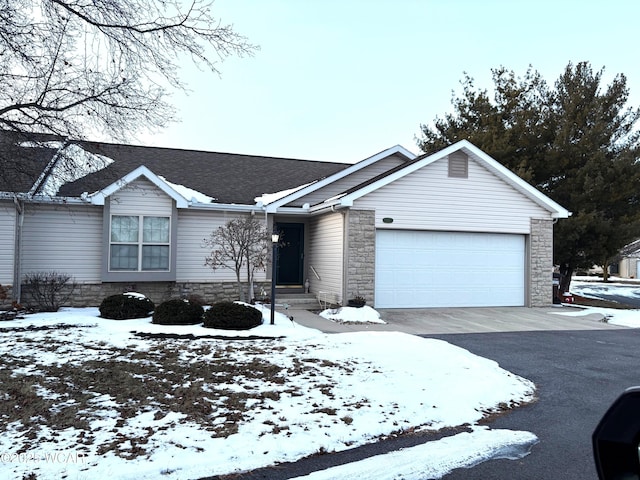 ranch-style house with a garage