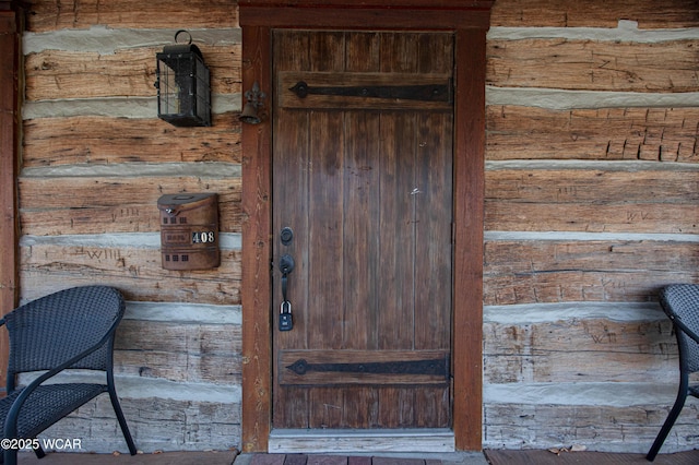 view of doorway to property