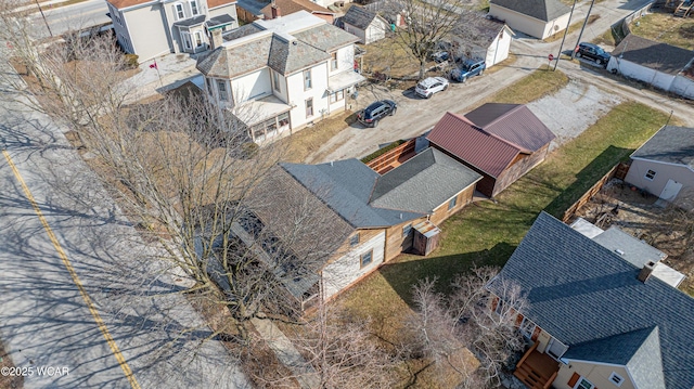 bird's eye view featuring a residential view