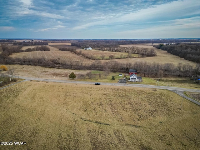 bird's eye view featuring a rural view