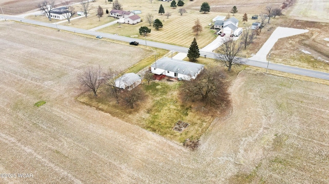 drone / aerial view with a rural view