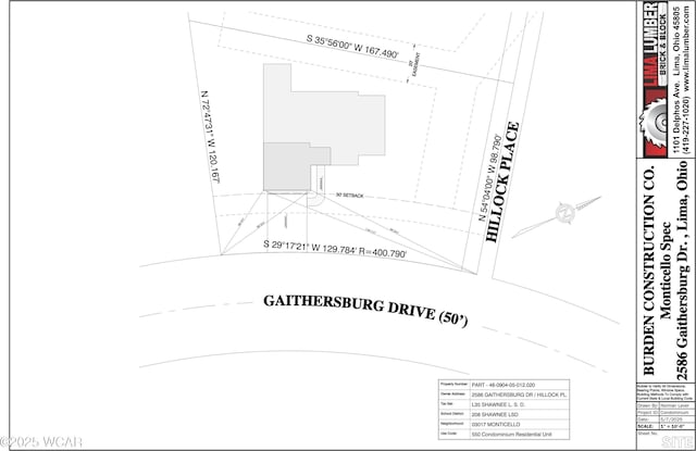2586 Gaithersburg Dr, Lima, OH 45807 - map / location