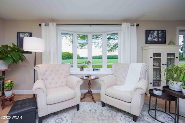 2440 E Bluelick Rd, Lima, OH 45801 - living area with healthy amount of natural light, baseboards, and wood finished floors