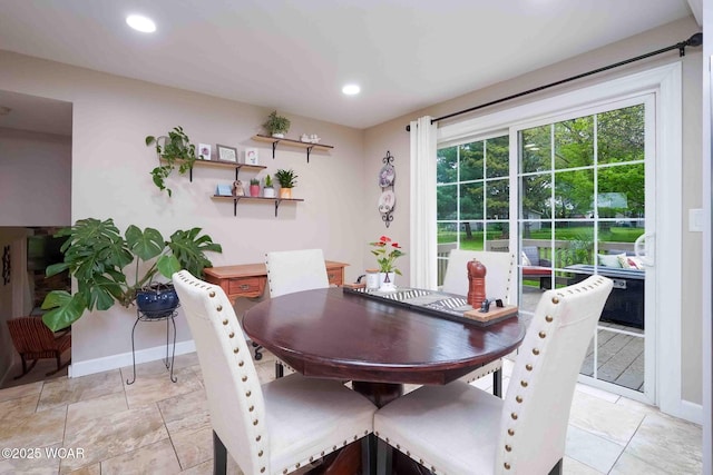 2440 E Bluelick Rd, Lima, OH 45801 - dining room featuring baseboards and recessed lighting