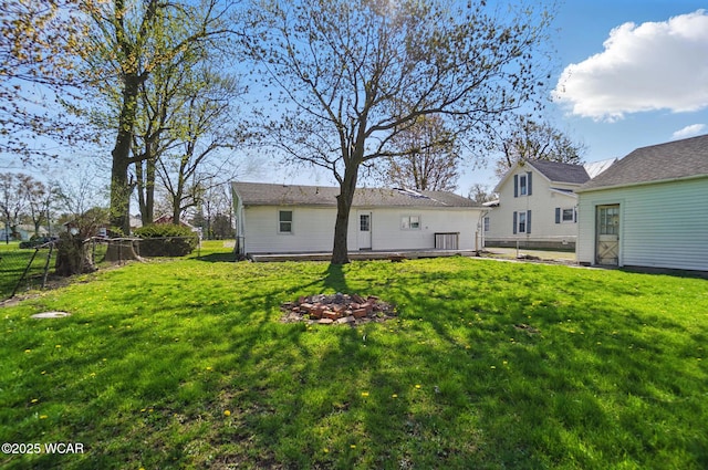 402 S Fifth St, Continental, OH 45831 - view of yard featuring an outdoor fire pit and fence